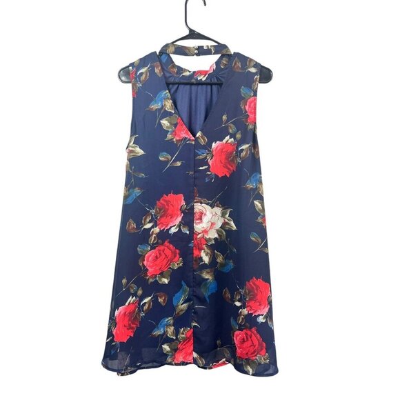 Jodifl Women's Navy Blue Floral Dress - Picture 2 of 6